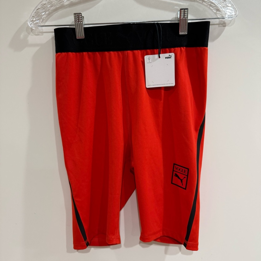 Puma x Vogue Tight Red Athletic Shorts - Picture 2 of 4